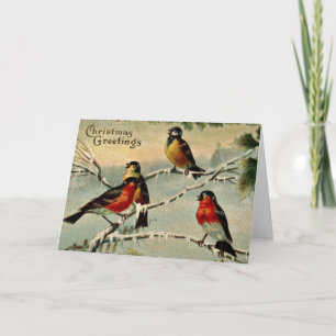 Navidad de los pájaros del vintage