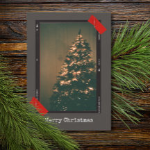 Navidad de máquina de escribir de foto instantánea