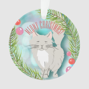 Navidad de Meowy - ornamento festivo del gato del