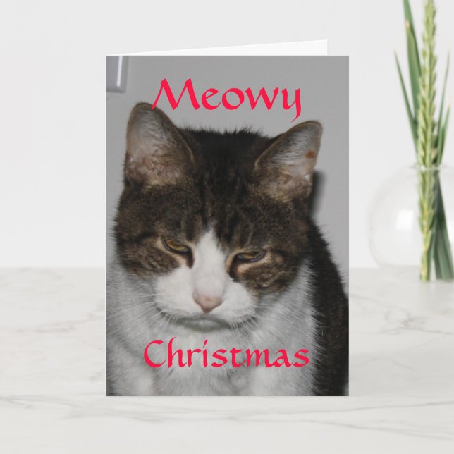 Navidad de Meowy - tarjeta de felicitación del día (Anverso)