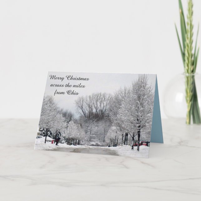 NAVIDAD de OHIO A TRAVÉS de la tarjeta de las (Anverso)