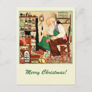 Navidad de Padre Vintage en su taller