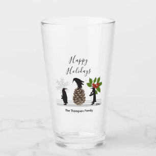 Navidad de pingüino divertido lindo personalizado