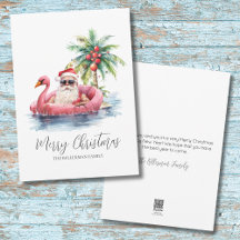 Navidad de Playa Tropical de Papá Noel