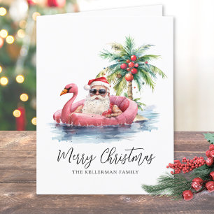 Navidad de Playa Tropical de Santa Claus