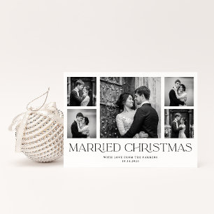 Navidad de recién casados modernos Cuadrícula de