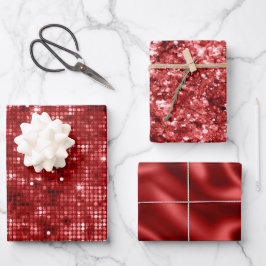 Navidad de satén y purpurina con papel de aluminio