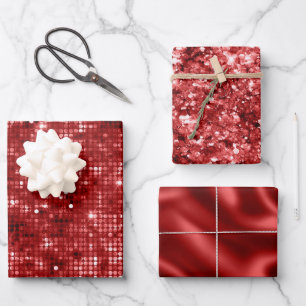Navidad de satén y purpurina con papel de aluminio