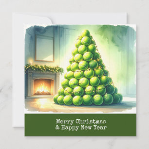 Navidad de tenis con árbol de Navidad de pelota de