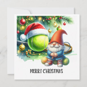 Navidad de tenis con pelota y raqueta de tenis