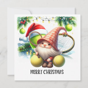 Navidad de tenis con pelota y raqueta de tenis