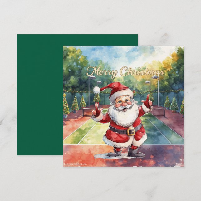 Navidad de tenis con Sabta y cancha de tenis (Anverso / Reverso)