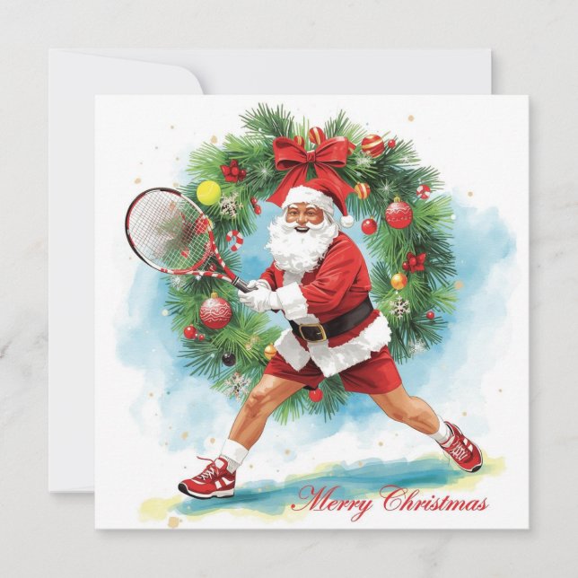 Navidad de tenis con Santa en la cancha  (Anverso)