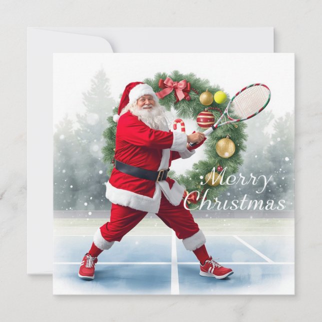 Navidad de tenis con Santa en la cancha  (Anverso)