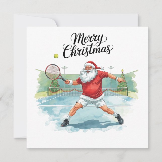 Navidad de tenis con Santa en la cancha  (Anverso)