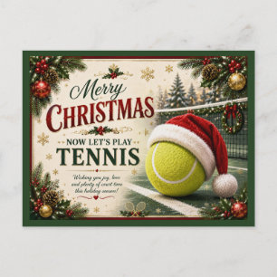 Navidad de tenis con sombrero de santa bola