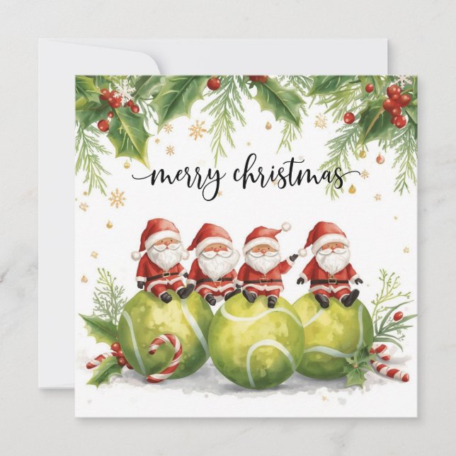 Navidad de tenis con tema de tenis  (Anverso)