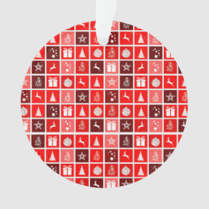 Navidad Decoración Patrón rojo de vacaciones