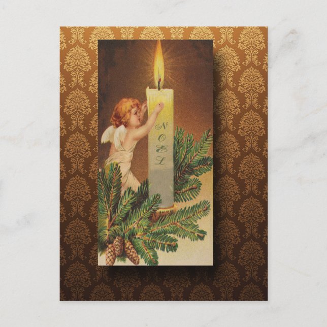 Navidad del ángel y de la luz de una vela del (Anverso)