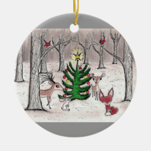 Navidad del arbolado del invierno - ornamento