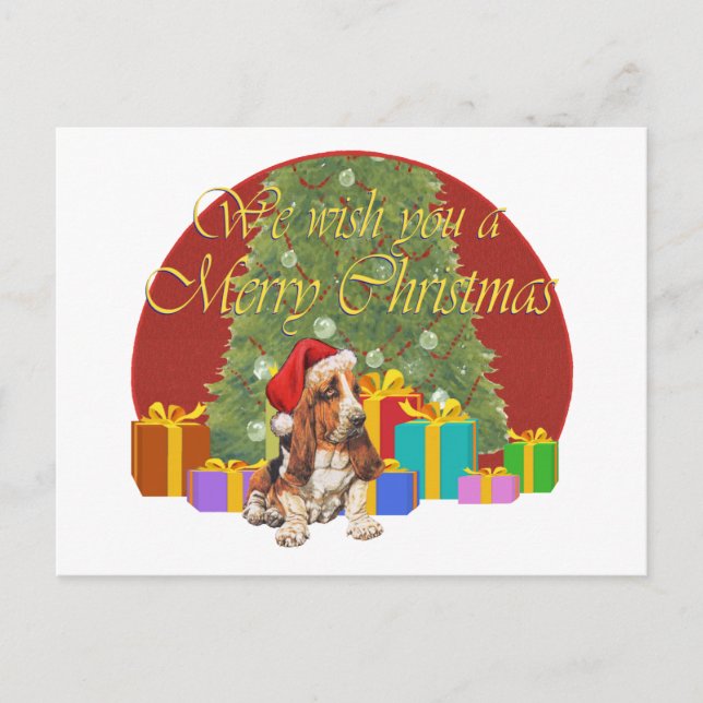 Navidad del Basset Hound (Anverso)