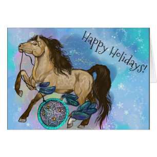 Navidad del caballo de Dreamcatcher del ante