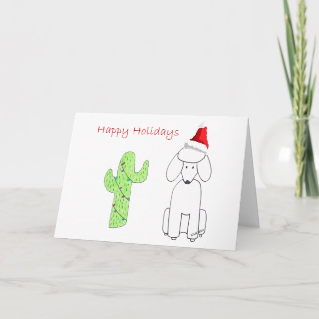 Navidad del cactus del caniche (Anverso)
