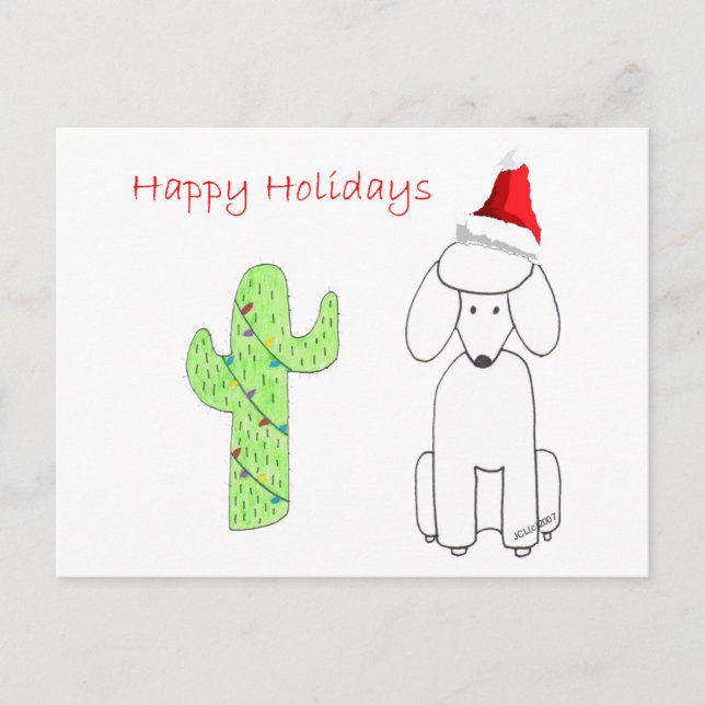 Navidad del cactus del caniche (Anverso)