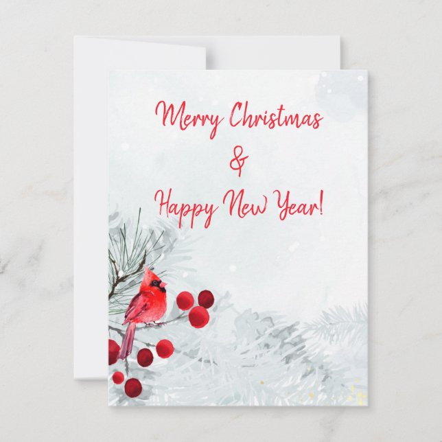 Navidad del cardenal invernal Merry (Anverso)