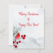 Navidad del cardenal invernal Merry