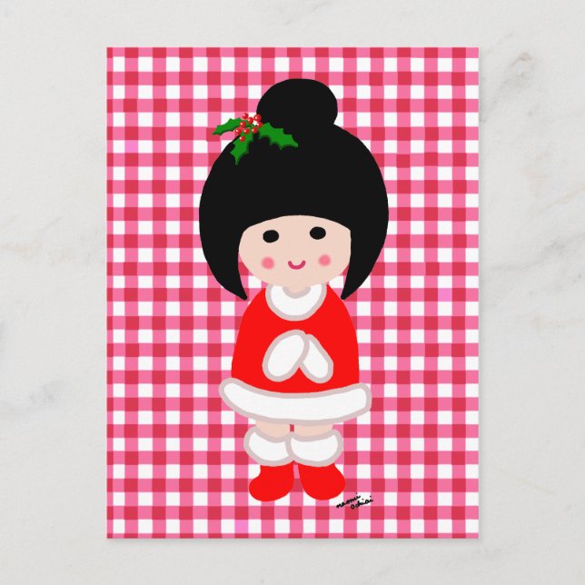 Navidad del chica de Kokeshi (Anverso)