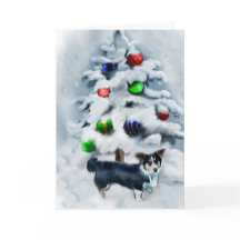 Navidad del Corgi Galés de la rebeca