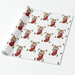Navidad del Corgi que almacena el papel de