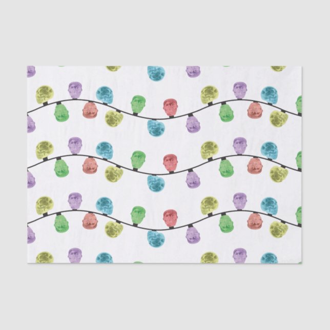 Navidad del cráneo enciende el papel seda (Anverso)