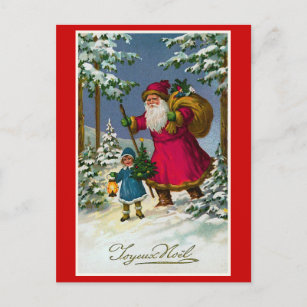 Postales Frances Papa Noel Del Vintage Tarjetas Postales Zazzle Es