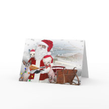 Navidad del gatito de Sphynx con Santa