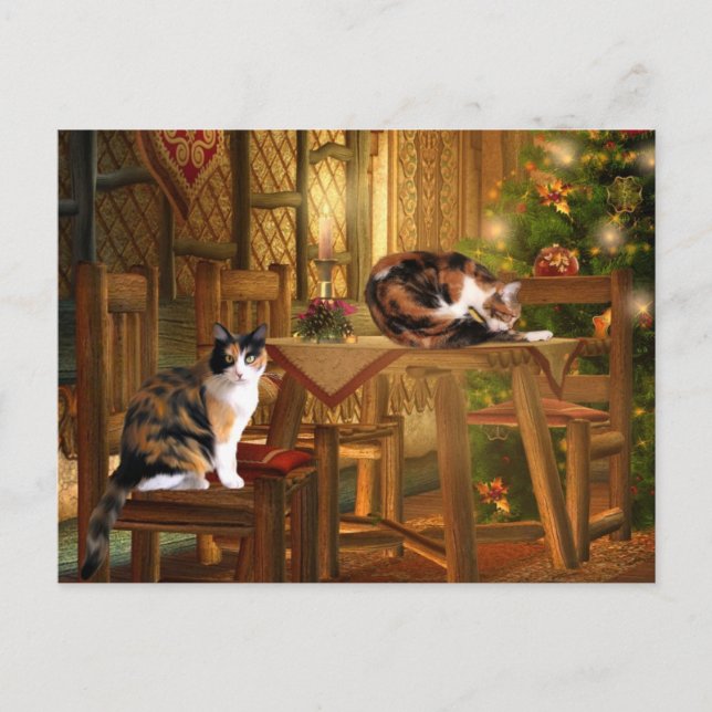 Navidad del gatito del calicó (Anverso)