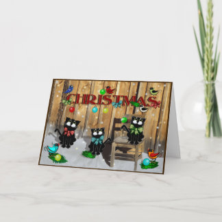 Navidad del gato del granero