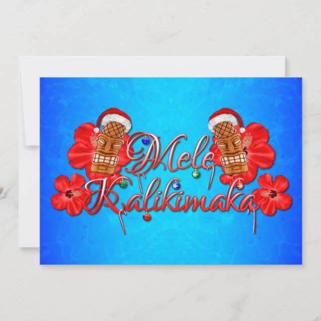 Navidad del Hawaiian de Mele Kalikimaka Tiki (Anverso)