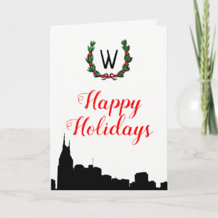 Navidad del horizonte de Nashville buenas fiestas