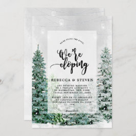 navidad del invierno que ata la invitación eloping