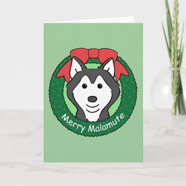 Navidad del Malamute de Alaska (Anverso)