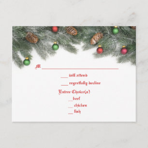 Navidad del ornamento del pino que casa tarjetas