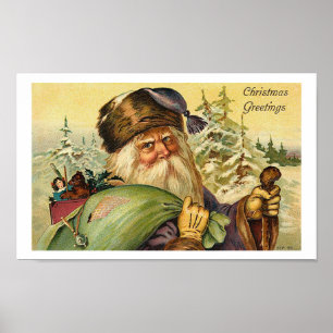 Navidad del padre - poster del arte del vintage