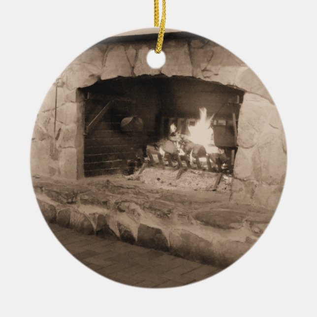 Navidad del país en el ornamento de la cabina (Frente)