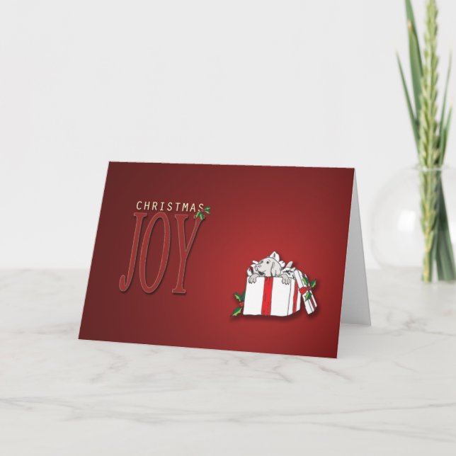 Navidad del perrito de Weimaraner (Anverso)