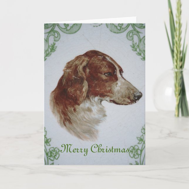 Navidad del perro de aguas de Bretaña (Anverso)