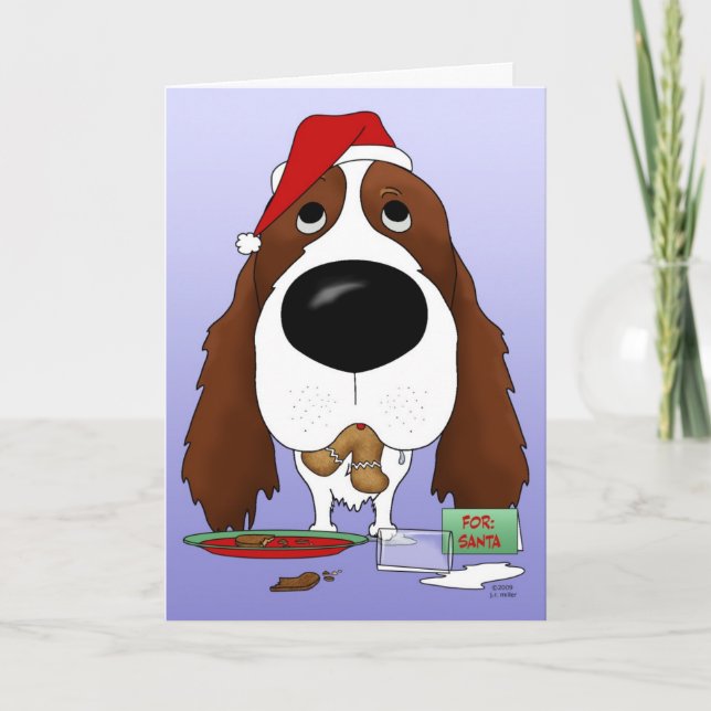 Navidad del perro de aguas de saltador inglés (Anverso)