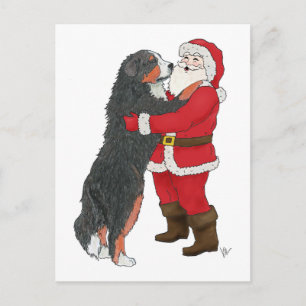 Navidad del perro de montaña de Bernese que saluda