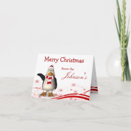 Navidad del pingüino de Papá Noel del dibujo